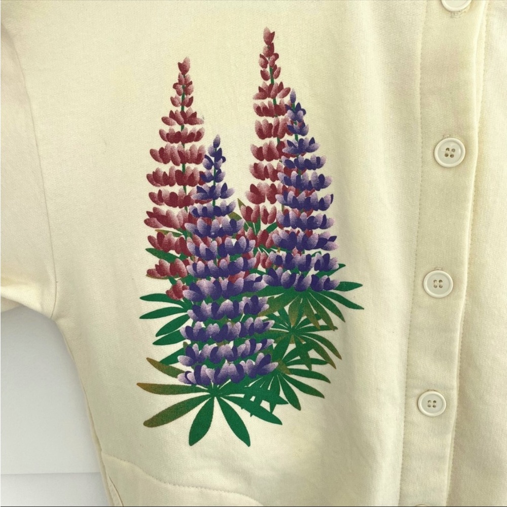 Vintage Sugar Hill Lupine Button Up Sweatshirt Small - Picture 6 of 17